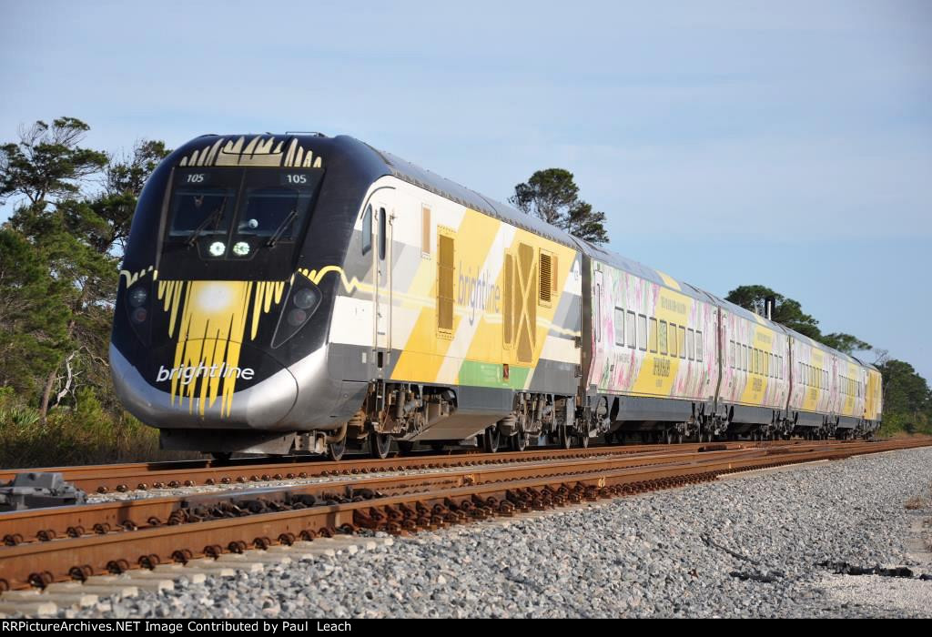 Brightline races north